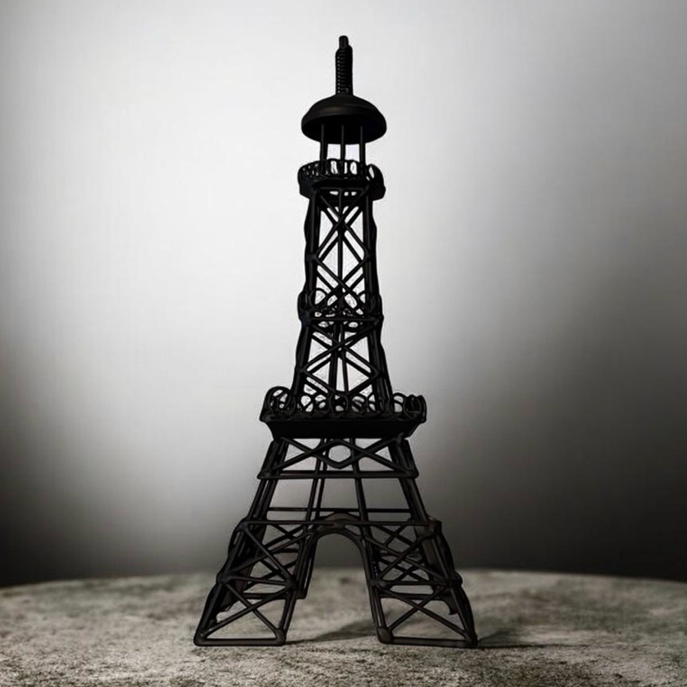 Eiffel Tower Home Accent Decor Metal with Matte Black Finish 12”x 4.5” - Picture 8 of 8